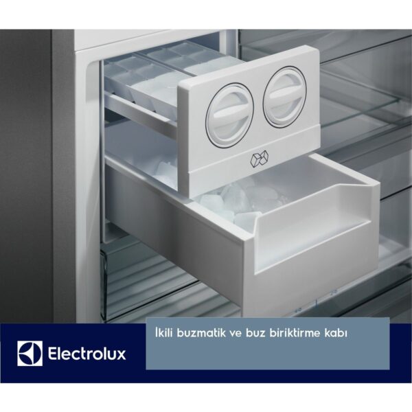 Electrolux LNT7MD58X Twintech No-Frost 588 Lt 84 cm Alttan Donduruculu Buzdolabı D Enerji Sınıfı Inox
