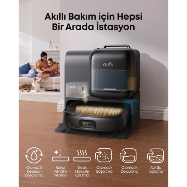 Eufy Omni E28 20.000 Pa, Halı ve Koltuk Yıkamalı Robot Süpürge