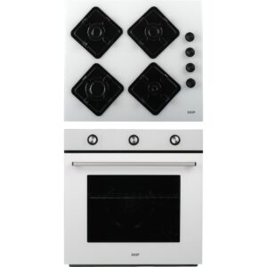 Exep Elegra 2’li Beyaz Ankastre Set(Cam Gazlı Ocak + Turbo Fırın (EO320+ EF240) HBCV0000DZ0QLT