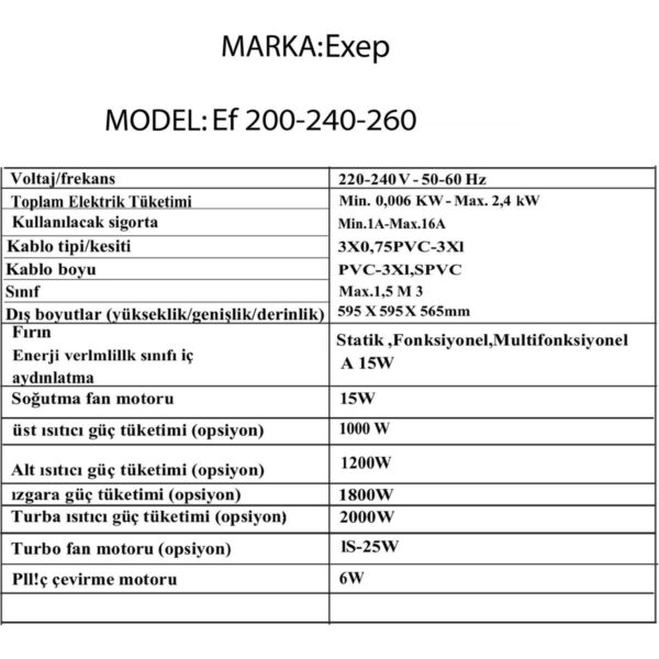 Exep Elegra 2’li Beyaz Ankastre Set(Cam Gazlı Ocak + Turbo Fırın (EO320+ EF240)