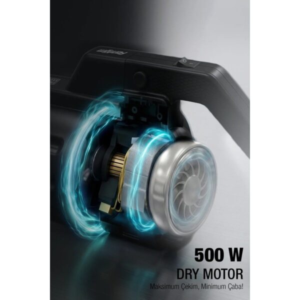 Fantom Pratic Aır Power P 1250 Siyah Torbasız Dönebilen Turbo Başlıklı Dikey Süpürge
