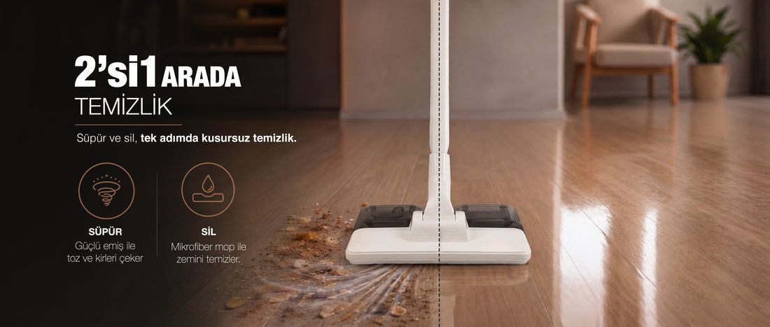 Fantom Praticmop P 1400 Elektrikli Süpürge Krem