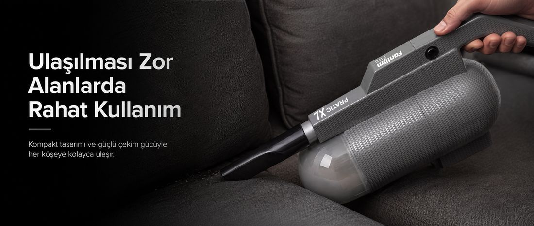 Fantom Pratik-XL P 1300 Dikey Süpürge 500 W Gri Toz Torbasız Kullanım ve