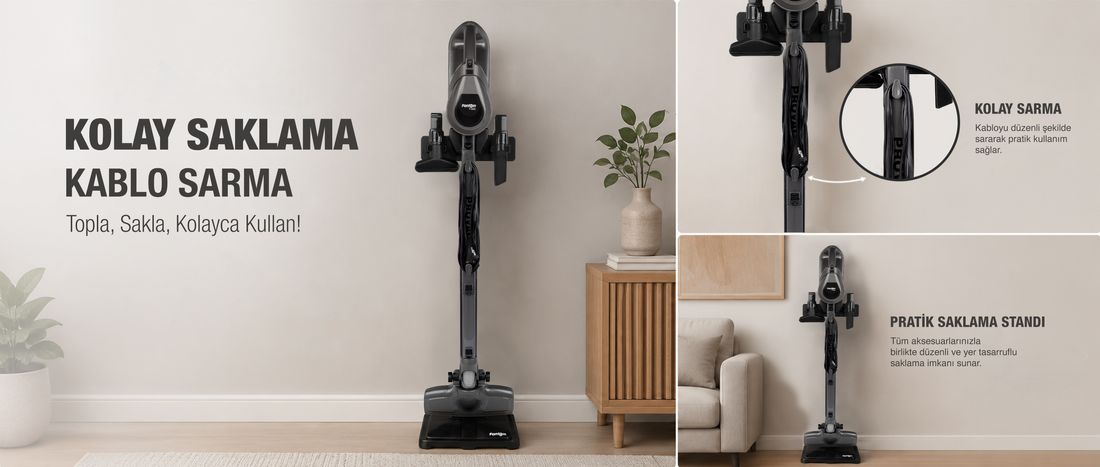 Fantom Provac P5000 Cyclonic Elektrik Süpürgesi Gri