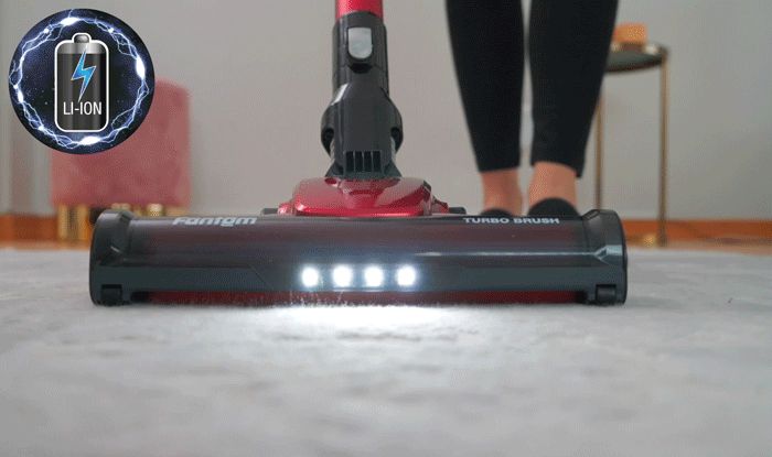 Fantom Quantum P2049 Dikey Şarjlı Süpürge - Kırmızı