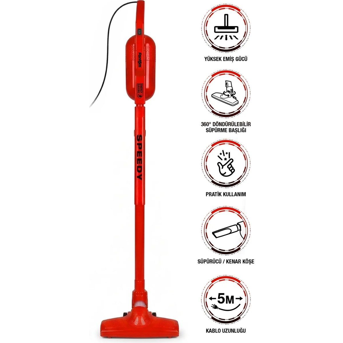 Fantom Speedy Pro DU 2100 Dikey Süpürge Kırmızı HBCV00002CJT8N