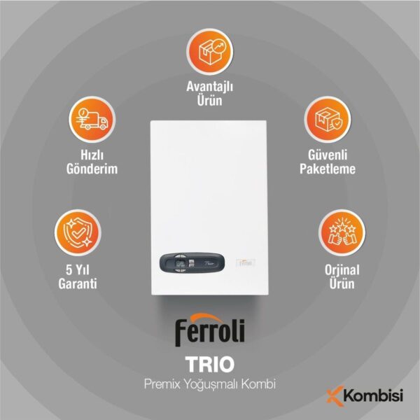 Ferroli Bluehelix Trio 28 Kw Yoğuşmalı Kombi
