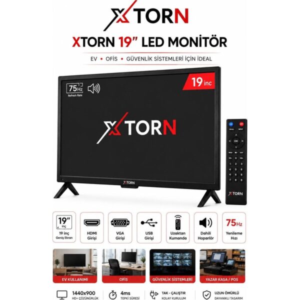 Fury Torn 19’’ (48 Ekran) Çanaklı / Çanaksız Wifi’li Uydu Alıcısı+Tv Askı Aparatı Hediye