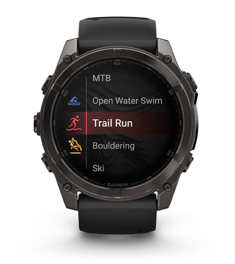 Garmin Fenix 8 – 47MM, Amoled Sapphire Karbon Gri Dlc Titanyum Siyah/gri Kayışlı