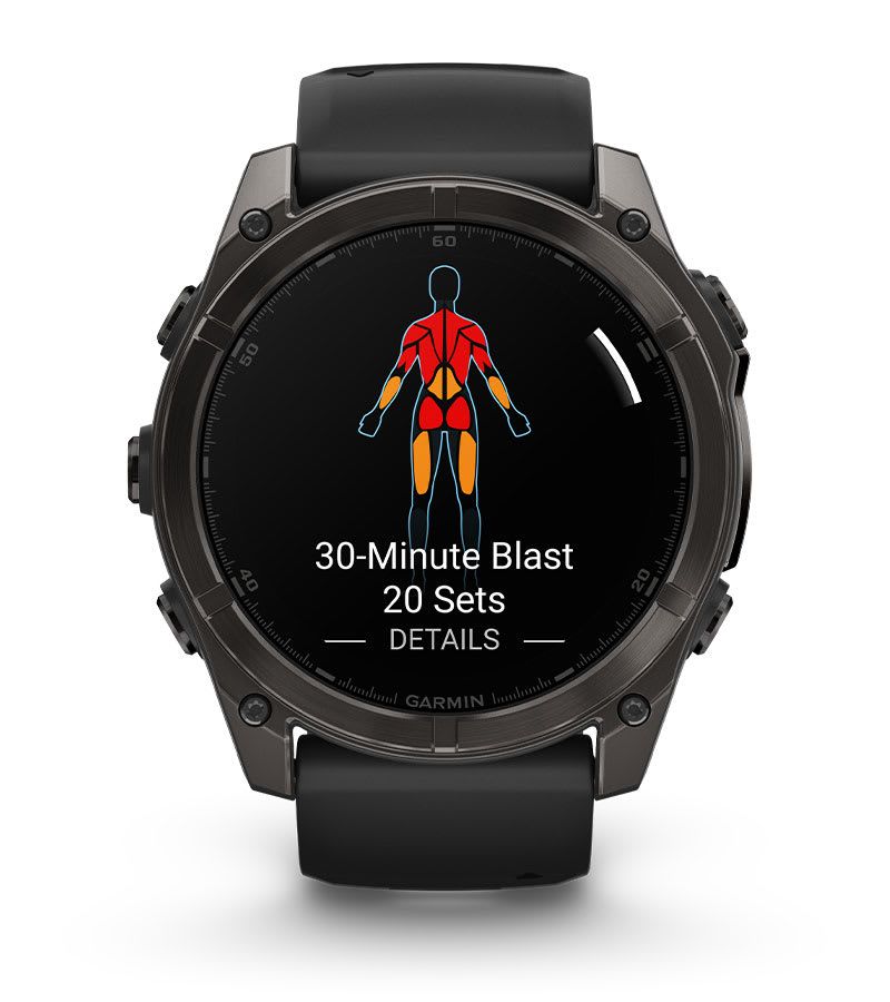 Garmin Fenix 8 – 47MM, Amoled Sapphire Karbon Gri Dlc Titanyum Siyah/gri Kayışlı