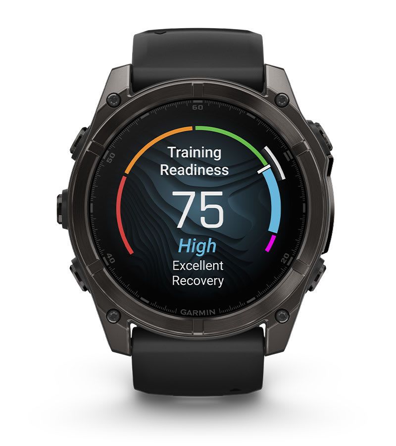 Garmin Fenix 8 – 47MM, Amoled Sapphire Karbon Gri Dlc Titanyum Siyah/gri Kayışlı