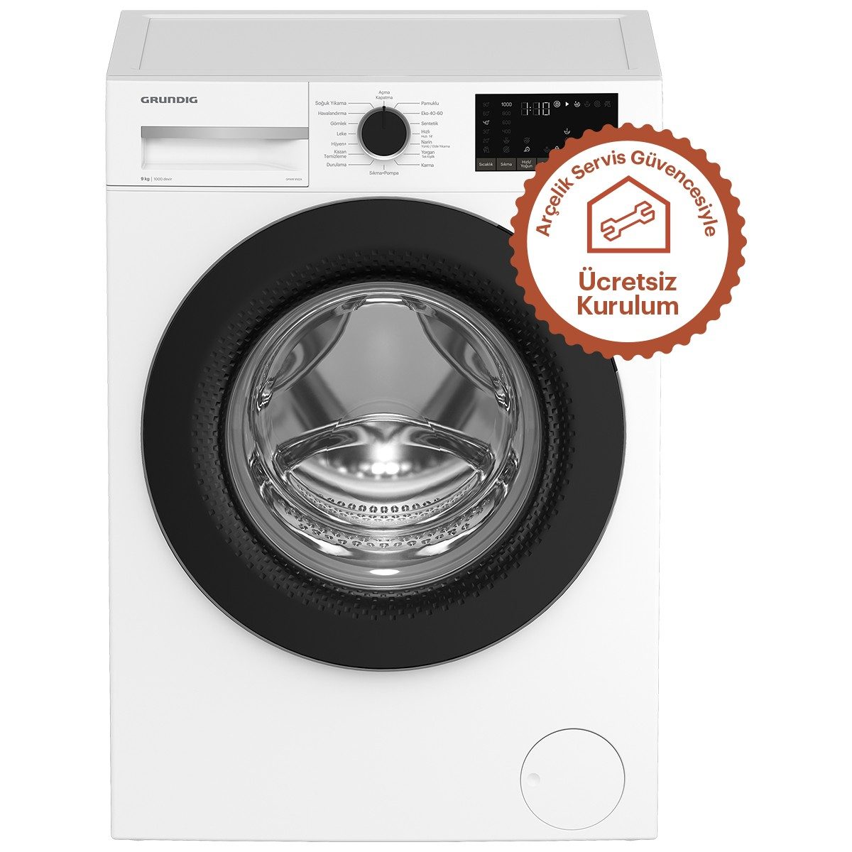 Grundig Gpwm 91624 9 kg Yıkama Kapasiteli Çamaşır Makinesi A Enerji Sınıfı 1000 Devir Hızı HBCV00009JXZJM