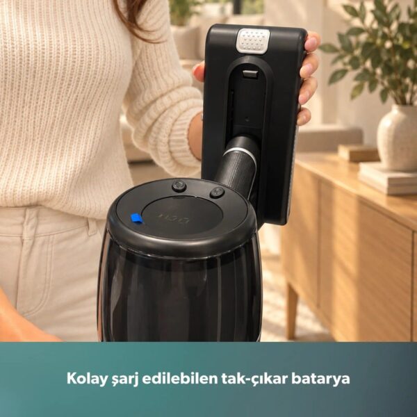 Homend Dustrider 1273H Katlanabilir Borulu Dikey Süpürge Siyah-Silver