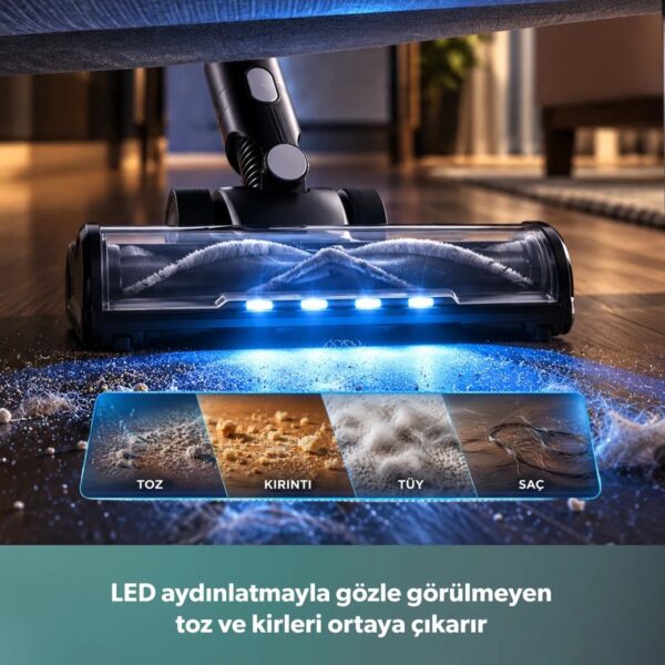 Homend Dustrider 1273H Katlanabilir Borulu Dikey Süpürge Siyah-Silver
