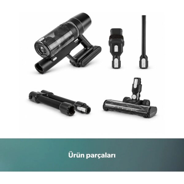 Homend Dustrider 1273H Katlanabilir Borulu Dikey Süpürge Siyah-Silver