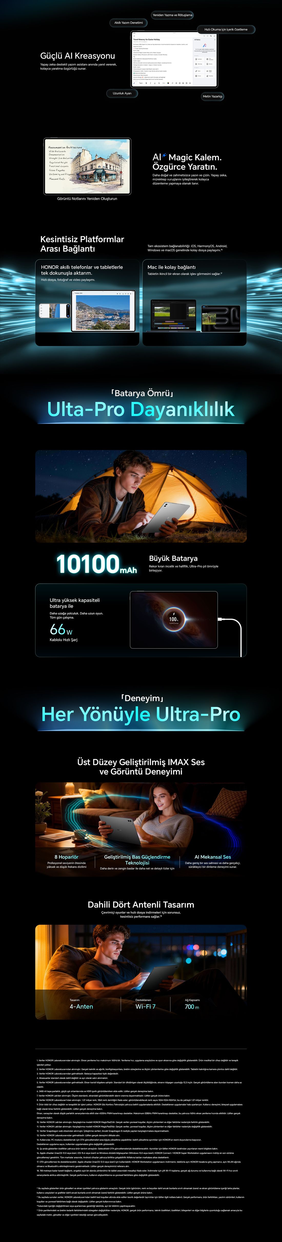 Honor Magic Pad 4 12GB RAM 256GB+ Klavye + Kalem Depolama Siyah Renkli Android Tablet 12,4 İnç Ekran