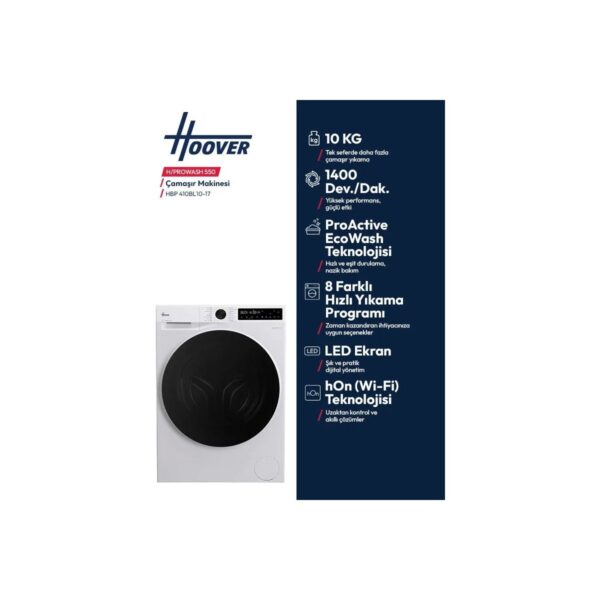 Hoover Hbp 410BL10-17 10 kg Wi-Fi Bağlantılı 1400 Devir Çamaşır Makinesi