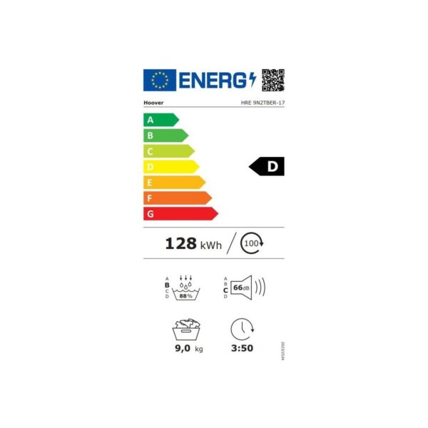 Hoover HRE 9N2TBER-17 9 kg Wi-Fi Bağlantılı sı Pompalı Kurutma Makinesi D Enerji Sınıfı Dijital Kontrol Özellikleri