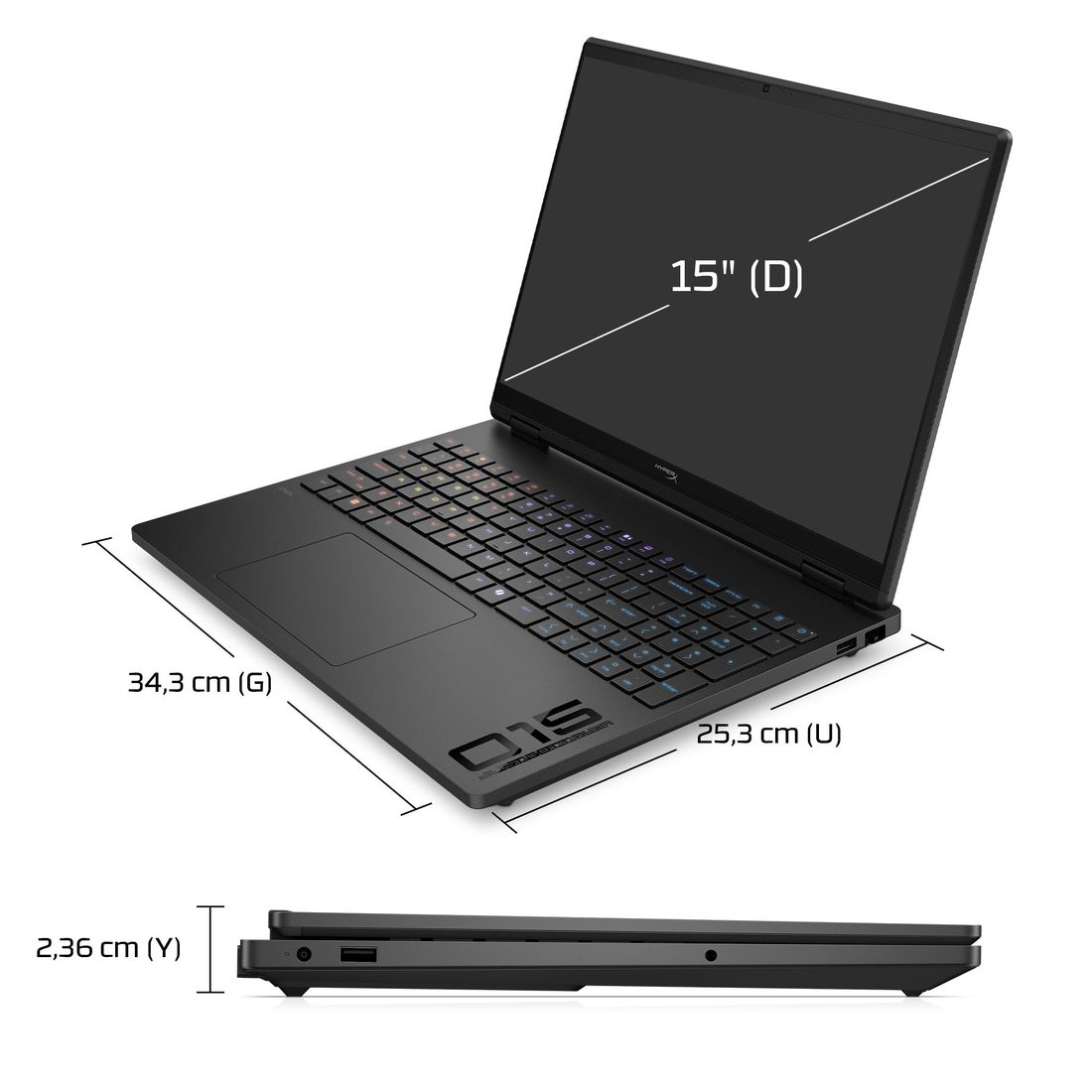 HP Hyperx Omen 15-GB0004NT D2QV9EA Nvıdıa Geforce RTX™5060 8gb Amd Ryzen 7 260 24GB Ram 1tb SSD 15.3 Inç 165Hz Taşınabilir Bilgisayar