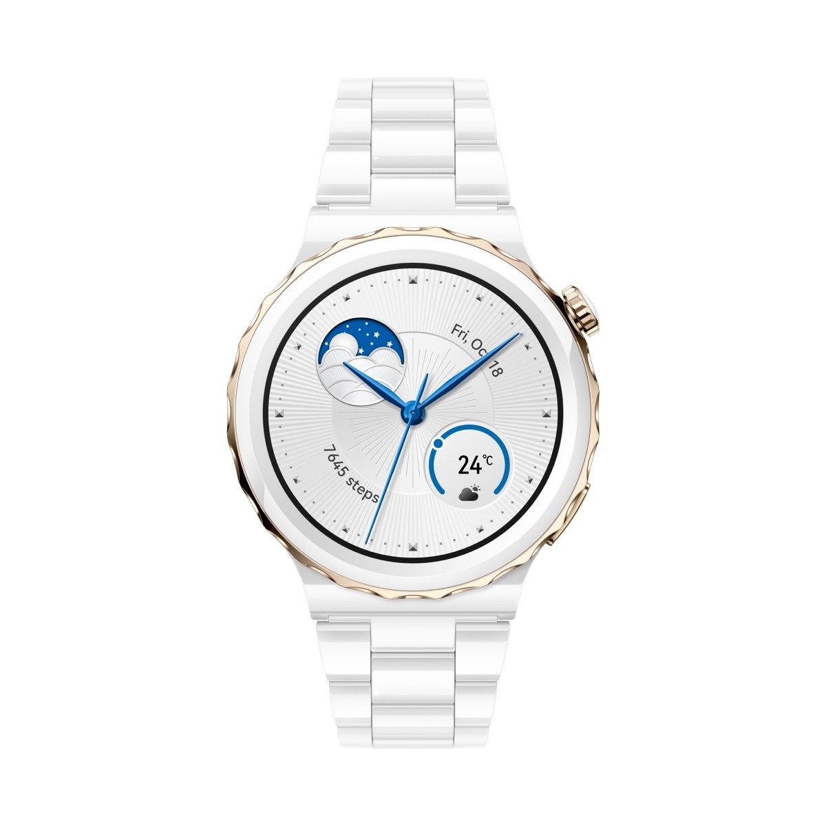 Huawei Watch GT3 Pro 43MM Seramik Kasa Akıllı Saat Modeli ile Spor ve Günlük Kullanım Uyumlu Beyaz - Beyaz