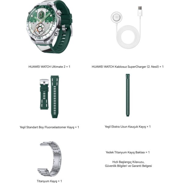 Huawei Watch Ultimate 2, Zirkonyum Bazlı Sıvı Metal Kasa,150m Dalış Desteği, Bluetooth Arama, Hassas Sağlık Takibi, iOS & Android Uyumlu