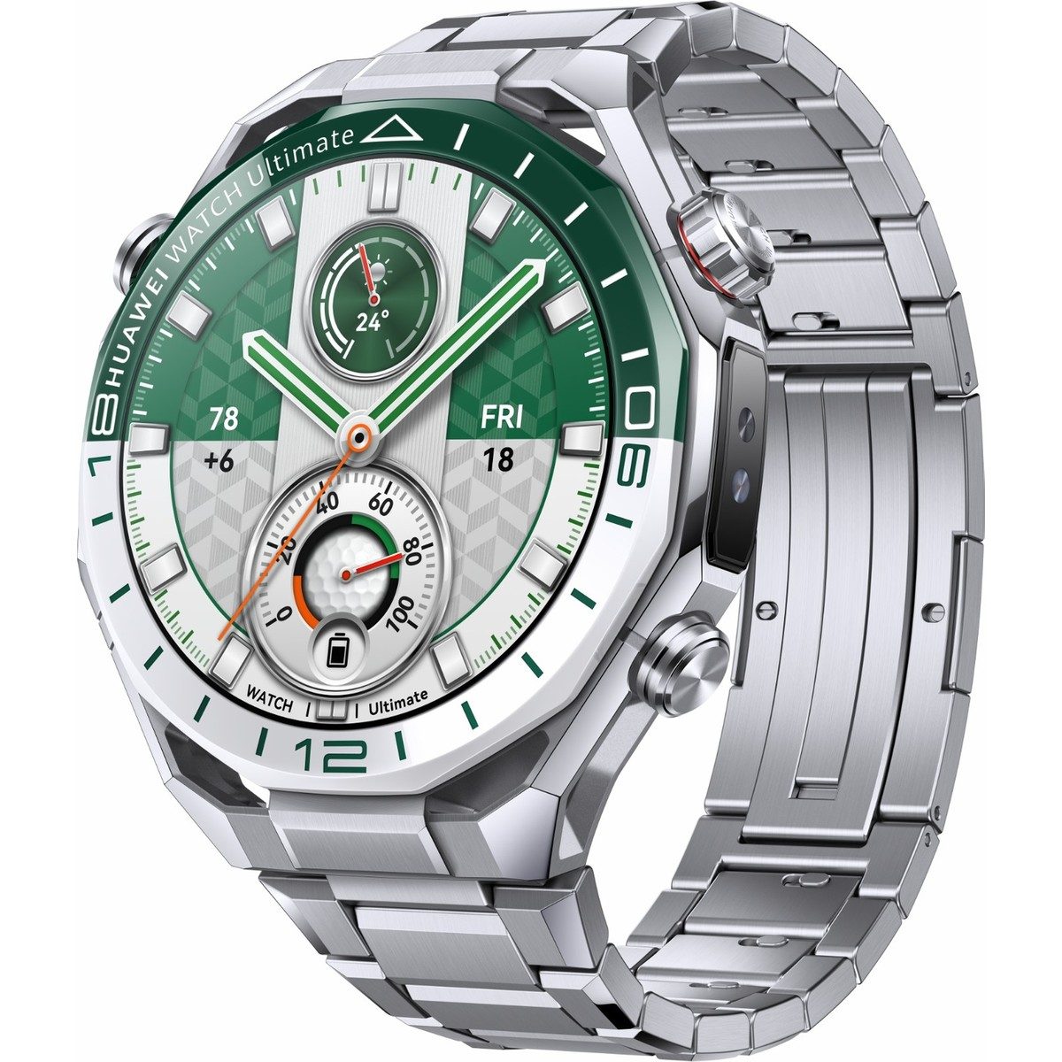 Huawei Watch Ultimate 2, Zirkonyum Bazlı Sıvı Metal Kasa,150m Dalış Desteği, Bluetooth Arama, Hassas Sağlık Takibi, iOS & Android Uyumlu Yeşil