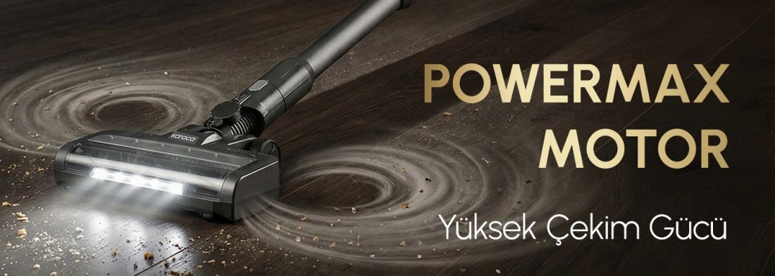 Karaca Power Up Pro 25 Watt Dik Süpürge Bakır Renk 0,6 Litre Toz Haznesi ile Güçlü Emiş