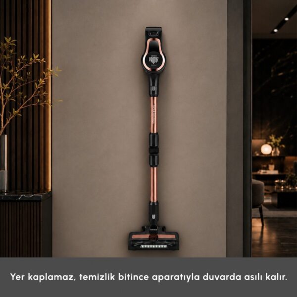 Karaca Power Up Pro 350 W Dik Süpürge Altın Renk HEPA Filtreli 0,6 L Toz Haznesi ile Güçlü Temizlik