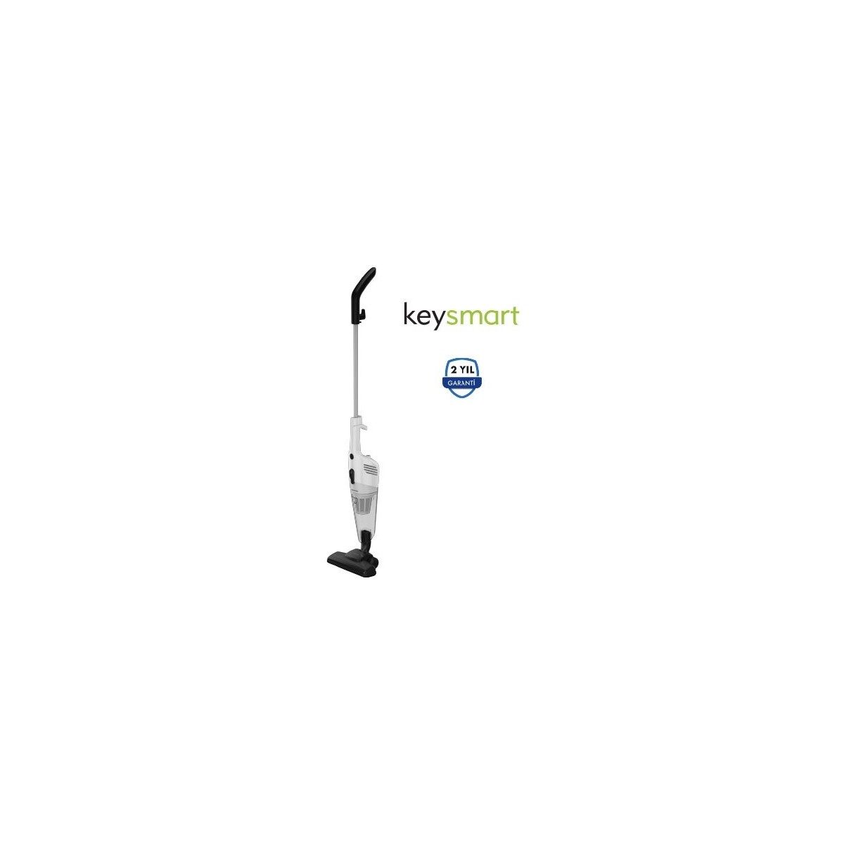 Keysmart KEY910 Kablolu Dikey Süpürge Beyaz Renk Toz Torbasız 0,6 L Kapasite ile Güçlü Emiş HBCV00009RQ27Z