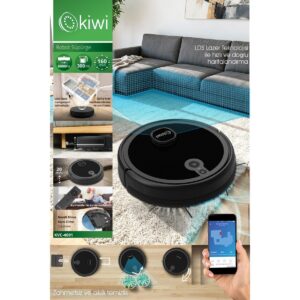 Kiwi KVC-4091 Akıllı Robot Süpürge | 6000PA Güçlü Emiş, Lazer Haritalama, Paspas , Uygulama Kontrollü HBCV0000AP3X35