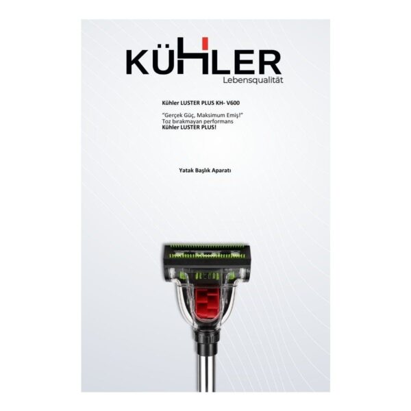 Kühler Luster Plus KH-V600 Kablolu Dikey Süpürge | Güçlü Emiş Performansı | Hafif ve Ergonomik Tasarım