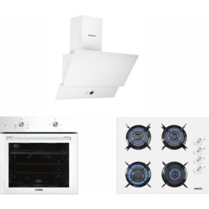 Kumtel Home Beyaz Cam Ankastre Set HBCV000013U2KD