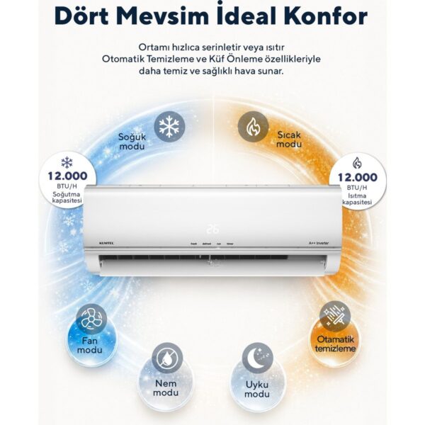 Kumtel Matsu KMSAC-12 A++ Inverter Duvar Tipi Split Klima (Montaj Dahil)