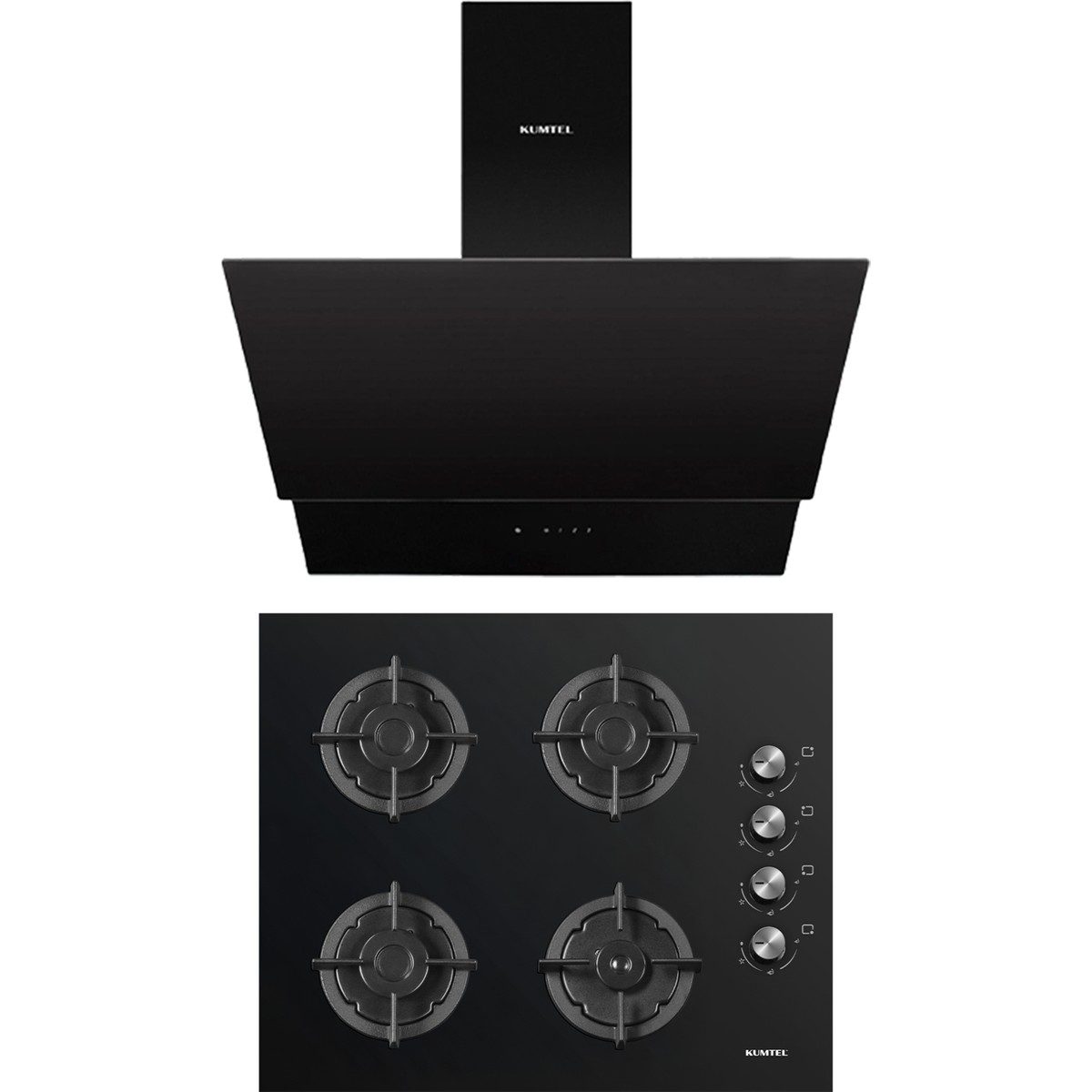 Kumtel Plus 2'li Siyah Ankastre Set (Ocak-Davlumbaz) HBCV0000B21093
