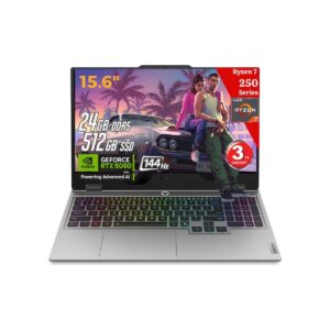 Lenovo LOQ 15AHP10 AI AMD Ryzen 7 250 24GB 512GB SSD RTX5060 Freedos 15.6" FHD 144Hz Taşınabilir Bilgisayar 83JG006FTR HBCV0000AQ61MC