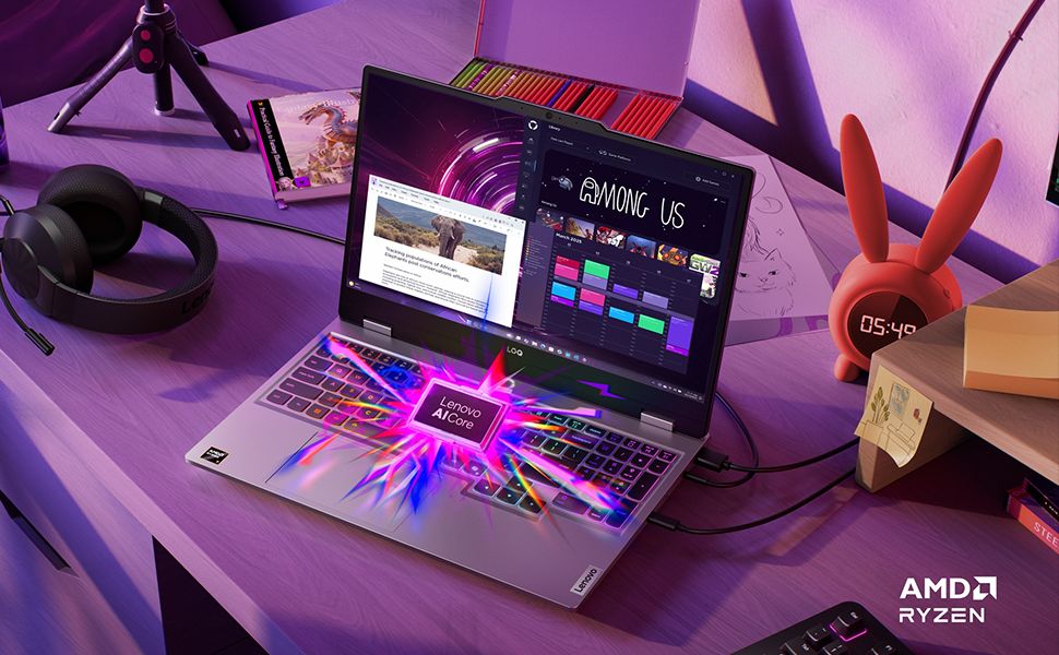 Lenovo LOQ AMD Ryzen 7 250 16GB 512GB SSD RTX5050 Freedos 15.6" FHD Taşınabilir Bilgisayar 83JG008VTR