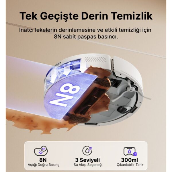 Narwal Freo S Akıllı Robot Süpürge Beyaz,8000PA Emiş Gücü