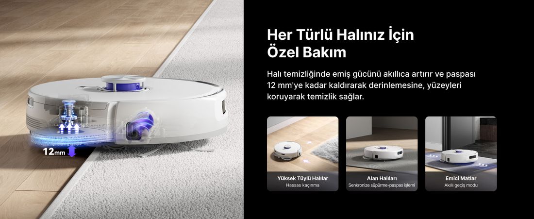 Narwal Freo Z10 Ultra Akıllı Robot Süpürge Gri 18.000PA Emiş Gücü Sert Zemin Kullanımı için