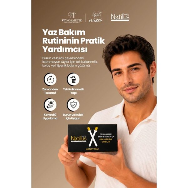 Natilus Professional Handy Wax Burun Kulak Için Tek Kullanımlık Ağda Çubukları