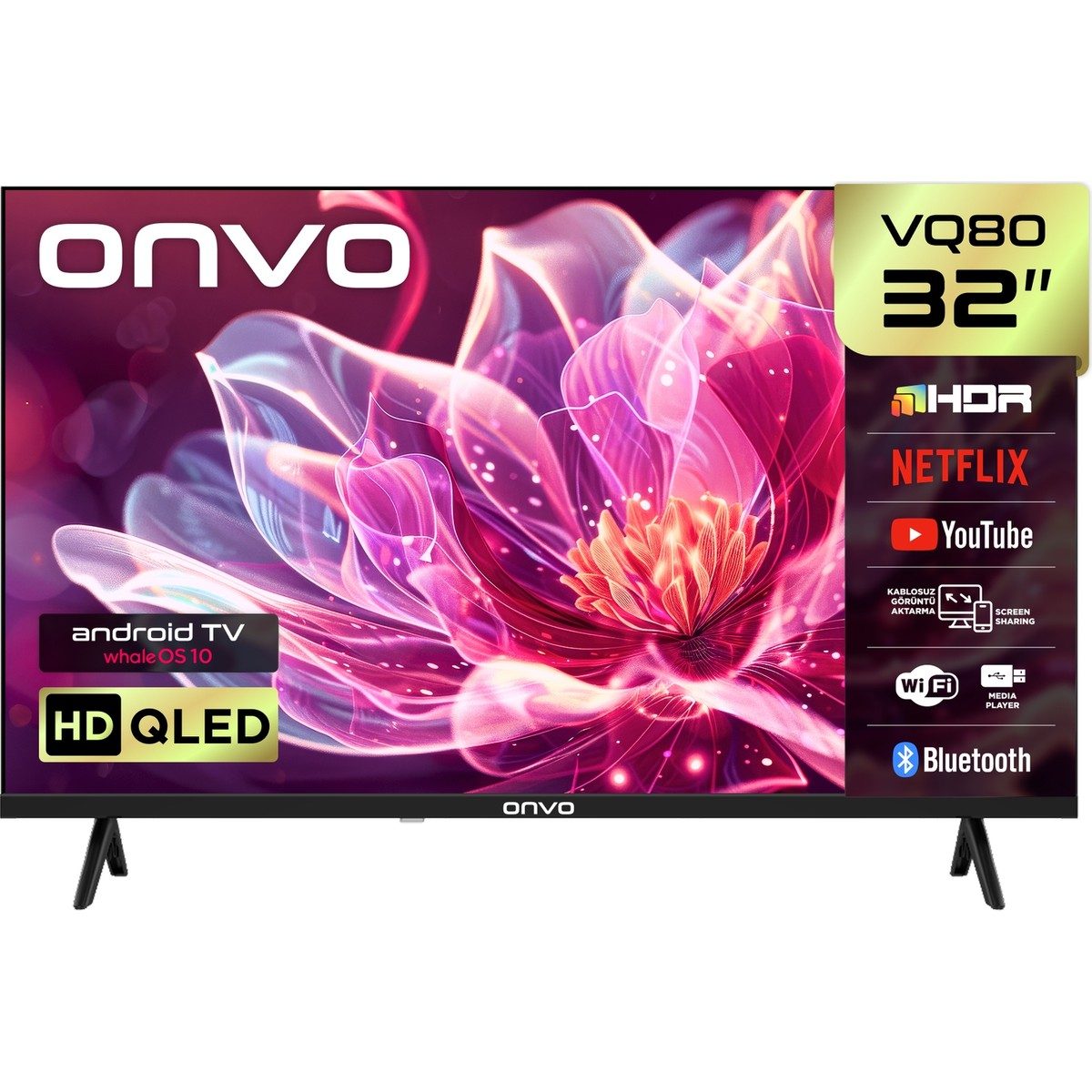 Onvo 32VQ80F3HA 32'' 82 Ekran Uydu Alıcılı Hd Ready Whaleos QLED TV HBCV0000GDPHES