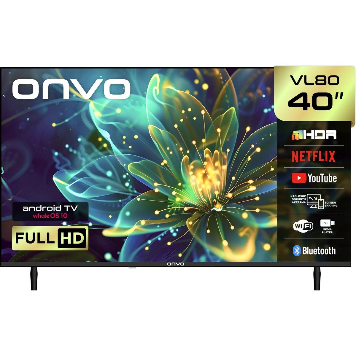 Onvo 40VL80F2FA 40'' 102 Ekran Uydu Alıcılı Full HD WhaleOS LED TV HBCV0000A3DTLZ