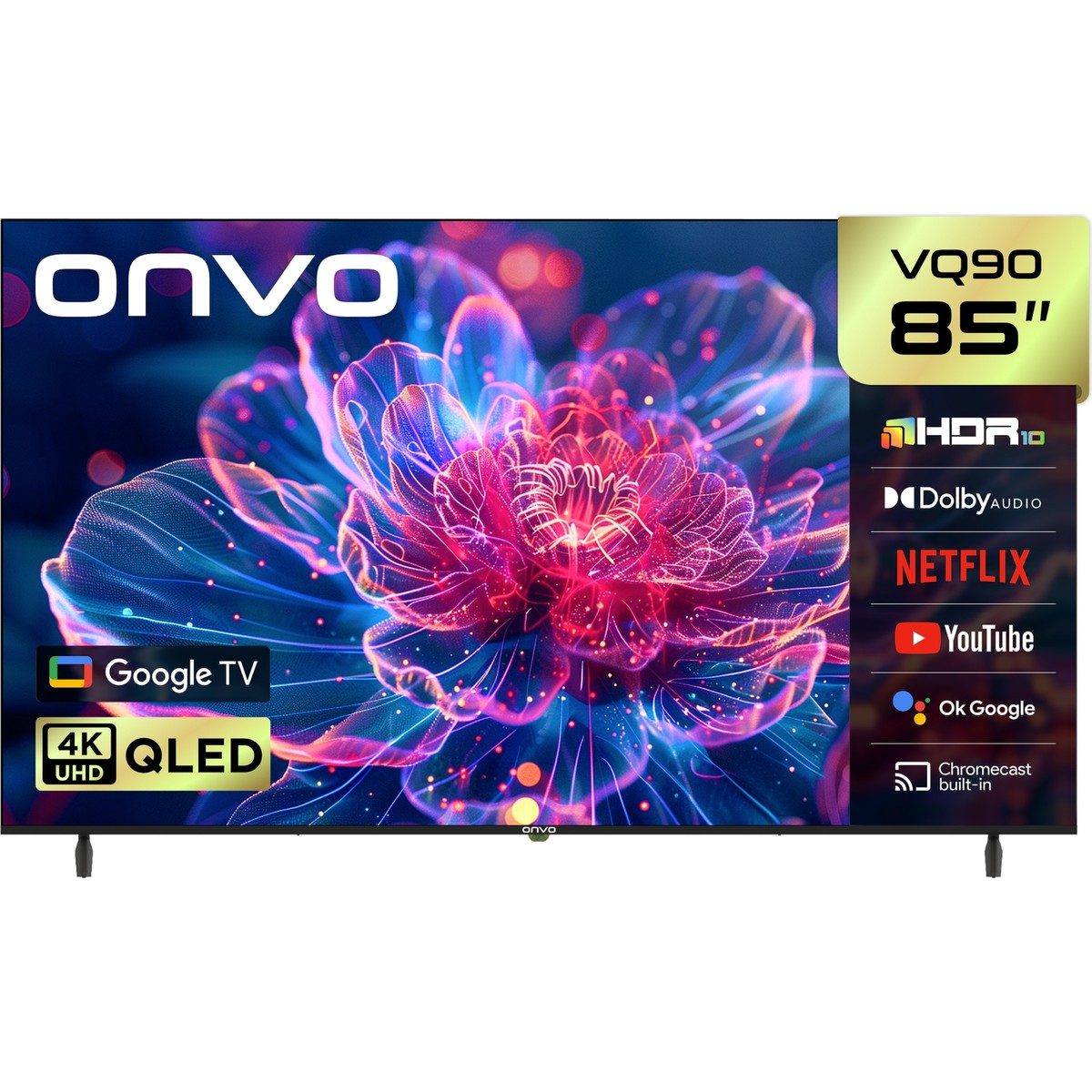 Onvo 85VQ90F2UA1 85" 216 Ekran Uydu Alıcılı 4K UHD Google Smart QLED Tv HBCV0000GV146W