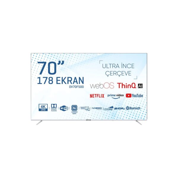 Onvo OV70F500 70″ 178 Ekran Uydu Alıcılı 4K Ultra HD Smart LED TV