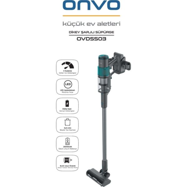 Onvo OVDSS03 500W Şarjlı Dik Süpürge