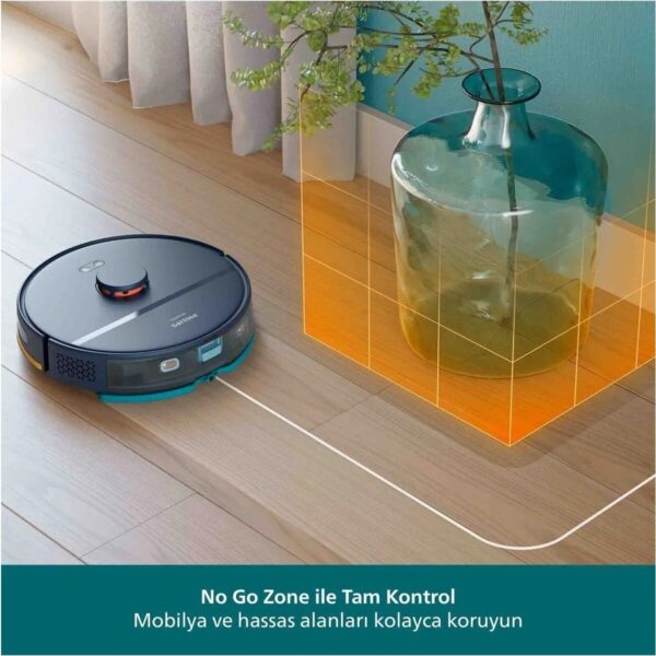 Philips 2000 Serisi Robot Süpürge Lacivert XU2100/15 Islak ve Kuru Temizlik ile Otomatik Boşaltma Özelliği