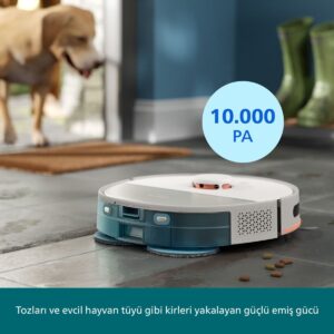 Philips 5000 Serisi Islak Kuru Robot Süpürge, Yüksek Emiş Gücü, Uzun Çalışma Süresi, HomeRun, Lazer Teknolojisi, Beyaz, XU5000/20 HBCV00009X74SC