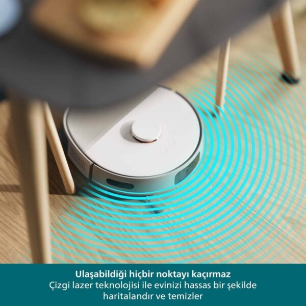 Philips 5000 Serisi Islak Kuru Robot Süpürge, Yüksek Emiş Gücü, Uzun Çalışma Süresi, HomeRun, Lazer Teknolojisi, Beyaz, XU5000/20