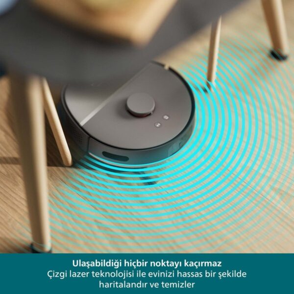 Philips 5000 Serisi Islak Kuru Robot Süpürge, Yüksek Emiş Gücü, Uzun Çalışma Süresi, HomeRun, Otomatik Boşaltma İstasyonu, Gri, XU5100/10