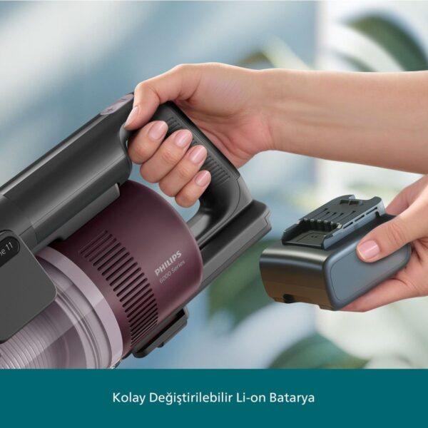 Philips 6000 Serisi Kablosuz Dik Süpürge, 25.2 V, PowerCyclone 11, TriActive LED başlık, XC6453/10