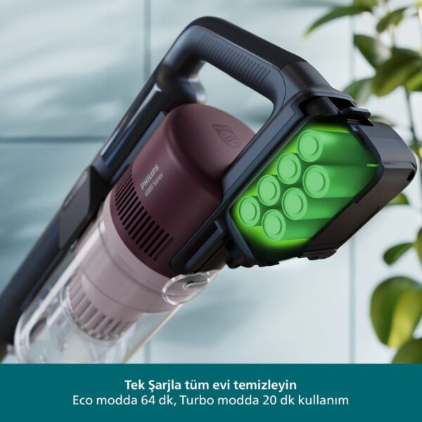 Philips 6000 Serisi Kablosuz Dik Süpürge, 25.2 V, PowerCyclone 11, TriActive LED başlık, XC6453/10